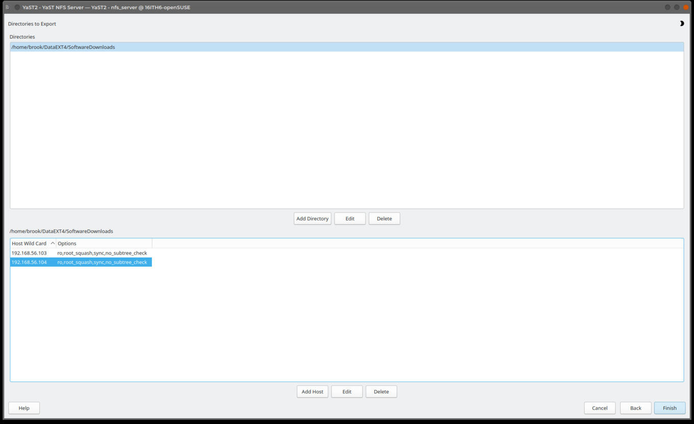 External NFS Server Configuration